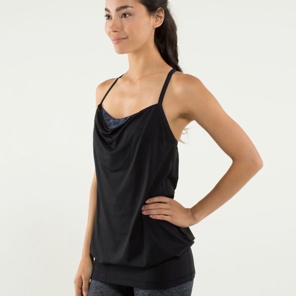 Lululemon C.Y.B Tank top Black Paisley Inkwell 4 - Picture 2 of 9